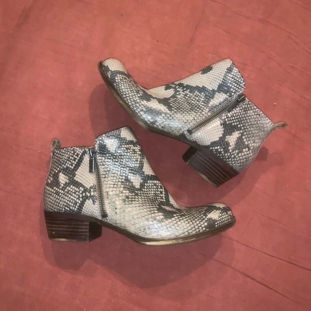 Lucky Brand Basel Bootie in Snakeskin